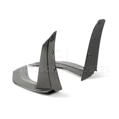 Anderson Composites Carbon fiber front splitter wickers for 2020-2021 Ford Mustang Shelby GT500  (AC-FBC20FDMU500)
