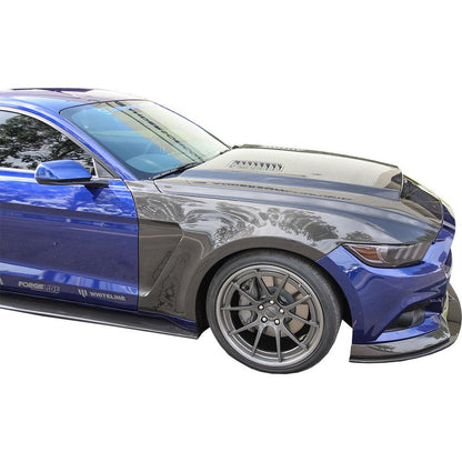 Anderson Composites Type-GR (GT350 Style) carbon fiber fenders for 2015-2017 Ford Mustang (pair)  (AC-FF15FDMU-GR)