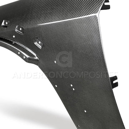 Anderson Composites Carbon fiber front fenders for 2018-2020 Dodge Challenger Widebody  (AC-FF18DGCHHC)