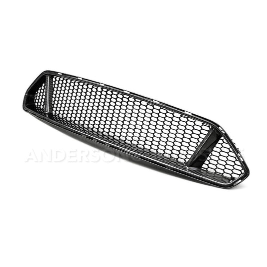 Anderson Composites Type-GT carbon fiber upper grille for 2018-2020 Ford Mustang GT  (AC-FG18FDMU-GT)