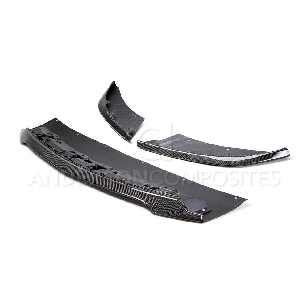 Anderson Composites Carbon fiber front splitter for 2015-2020 Ford Mustang Shelby GT350 (3PC)  (AC-FL15MU350)