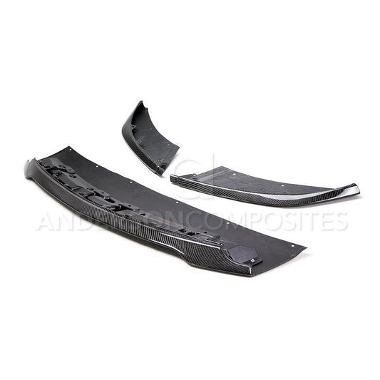 Anderson Composites Carbon fiber front splitter for 2015-2020 Ford Mustang Shelby GT350 (3PC)  (AC-FL15MU350)