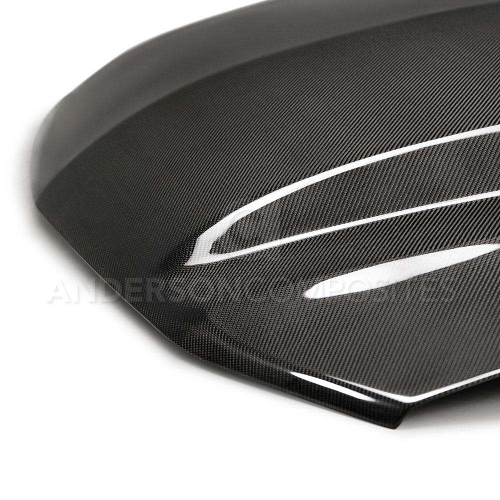 Anderson Composites Type-CJ carbon fiber cowl hood for 2010-2012 Ford Mustang  (AC-HD10FDMU-CJ)