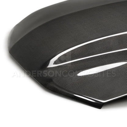 Anderson Composites Type-CJ carbon fiber cowl hood for 2010-2012 Ford Mustang  (AC-HD10FDMU-CJ)