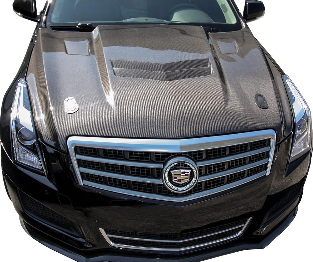 Anderson Composites Type-VT carbon fiber hood for 2013-2015 Cadillac ATS  (AC-HD13CAATS-VT)