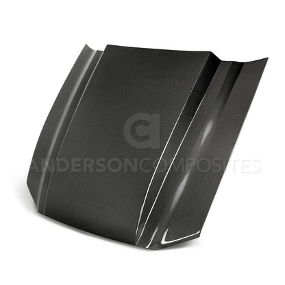 Anderson Composites Type-CJ carbon fiber cowl hood for 2013-2014 Ford Mustang  (AC-HD13FDMU-CJ)
