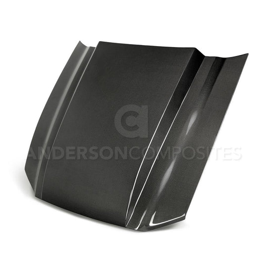 Anderson Composites Type-CJ carbon fiber cowl hood for 2013-2014 Ford Mustang  (AC-HD13FDMU-CJ)