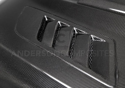 Anderson Composites Ram air double sided carbon fiber hood for 2015-2017 Ford Mustang  (AC-HD15FDMU-AB-DS)