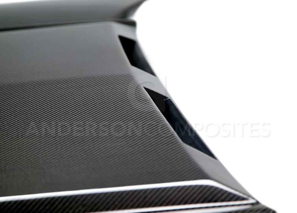 Anderson Composites Ram air double sided carbon fiber hood for 2015-2017 Ford Mustang  (AC-HD15FDMU-AB-DS)
