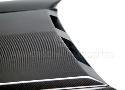 Anderson Composites Ram air double sided carbon fiber hood for 2015-2017 Ford Mustang  (AC-HD15FDMU-AB-DS)
