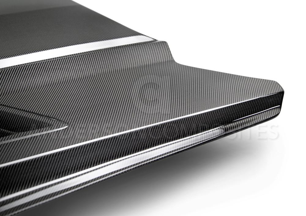 Anderson Composites Ram air double sided carbon fiber hood for 2015-2017 Ford Mustang  (AC-HD15FDMU-AB-DS)