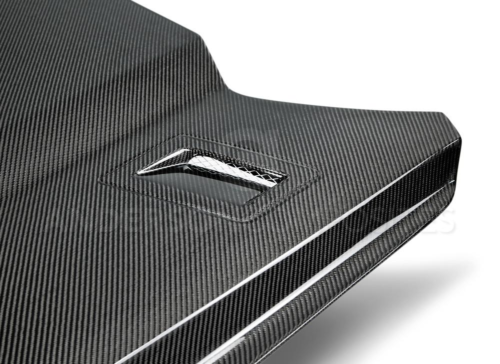 Anderson Composites Type-GTH double sided carbon fiber hood for 2015-2017 Ford Mustang  (AC-HD15FDMU-AT-DS)