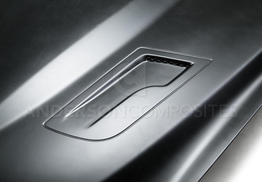 Anderson Composites Type-GTH fiberglass hood for 2015-2017 Ford Mustang  (AC-HD15FDMU-AT-GF)