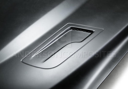 Anderson Composites Type-GTH fiberglass hood for 2015-2017 Ford Mustang  (AC-HD15FDMU-AT-GF)