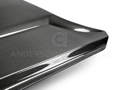 Anderson Composites Type-GR (GT350 Style) double sided carbon fiber hood for 2015-2017 Ford Mustang  (AC-HD15FDMU-GR-DS)