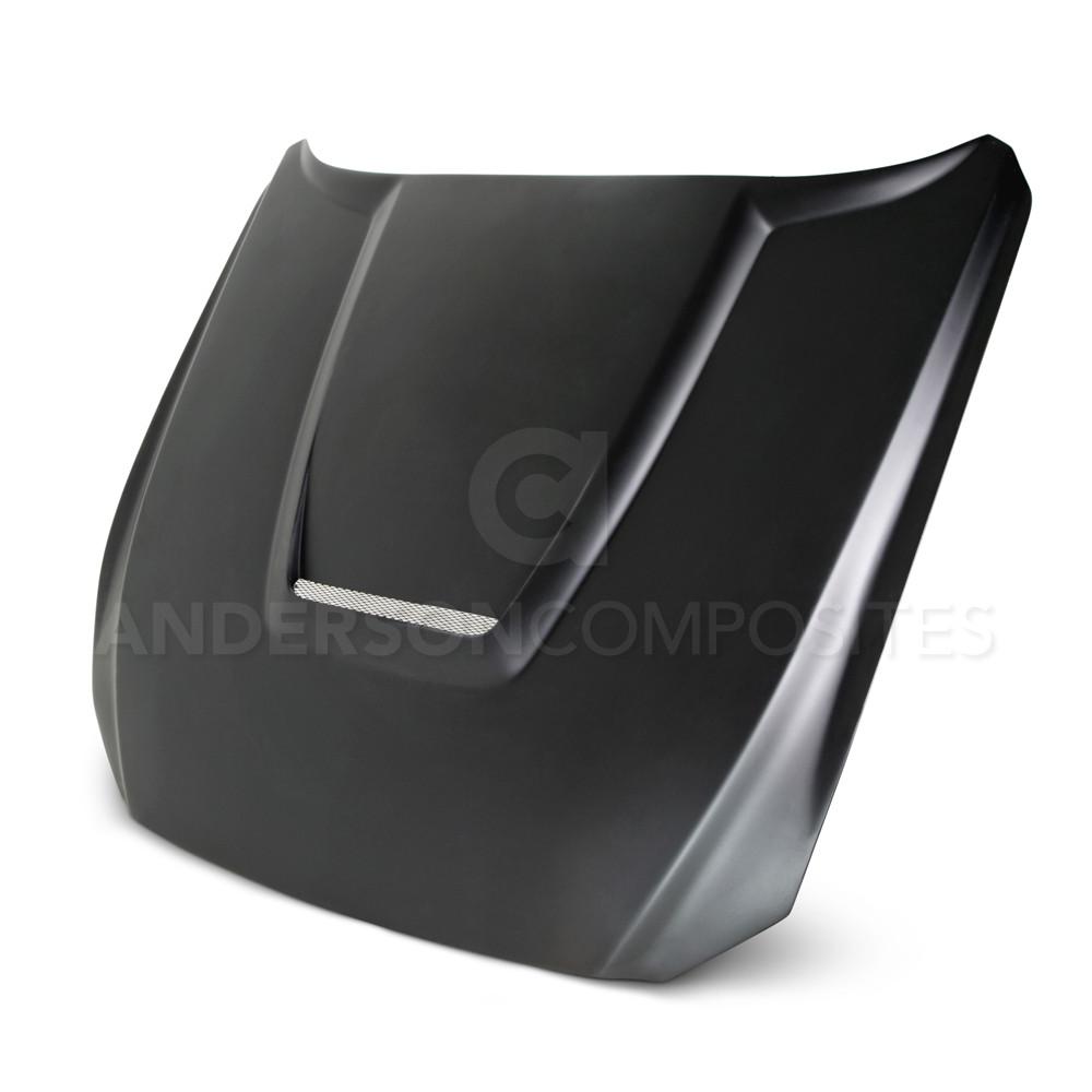 Anderson Composites Type-GR (GT350 Style) fiberglass hood for 2015-2017 Ford Mustang  (AC-HD15FDMU-GR-GF)