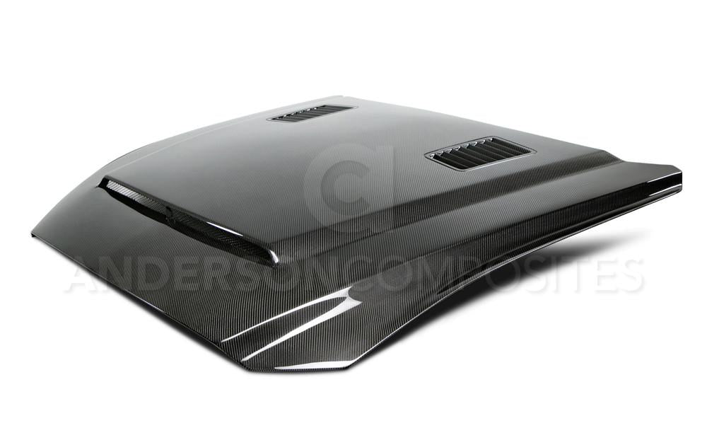 Anderson Composites Type-SN double sided carbon fiber hood for 2015-2017 Ford Mustang  (AC-HD15FDMU-SN-DS)
