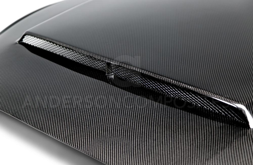 Anderson Composites Type-SN double sided carbon fiber hood for 2015-2017 Ford Mustang  (AC-HD15FDMU-SN-DS)