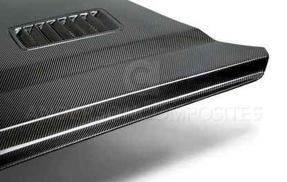 Anderson Composites Type-SN double sided carbon fiber hood for 2015-2017 Ford Mustang  (AC-HD15FDMU-SN-DS)