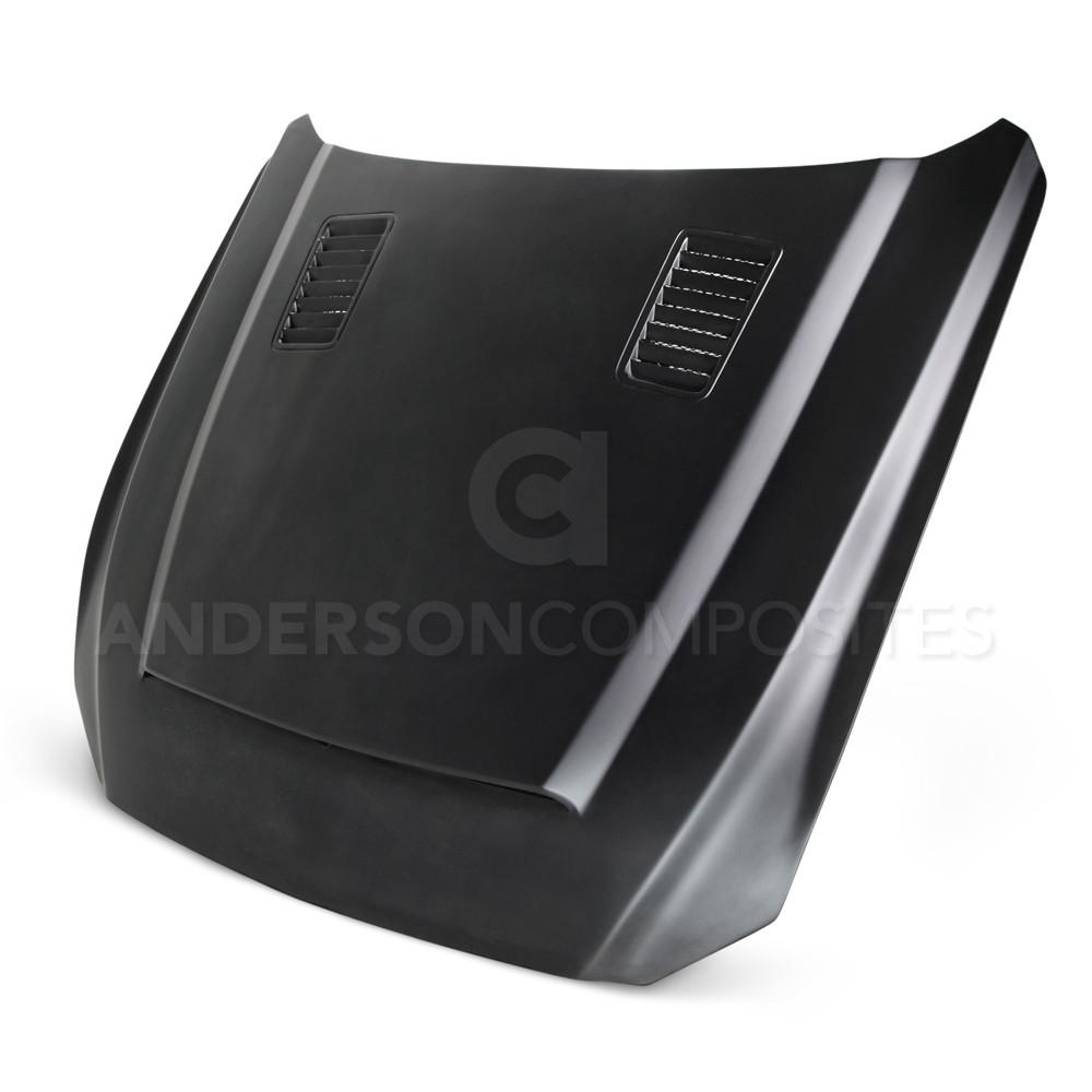 Anderson Composites Type-SN fiberglass hood for 2015-2017 Ford Mustang  (AC-HD15FDMU-SN-GF)