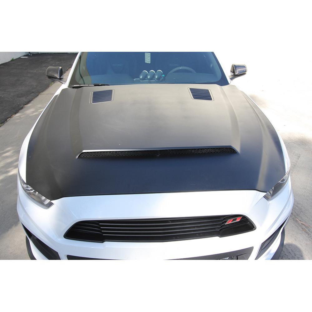 Anderson Composites Type-SN fiberglass hood for 2015-2017 Ford Mustang  (AC-HD15FDMU-SN-GF)