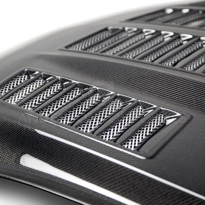 Anderson Composites Type-TW double sided carbon fiber hood for 2015-2017 Ford Mustang  (AC-HD15FDMU-TW-DS)