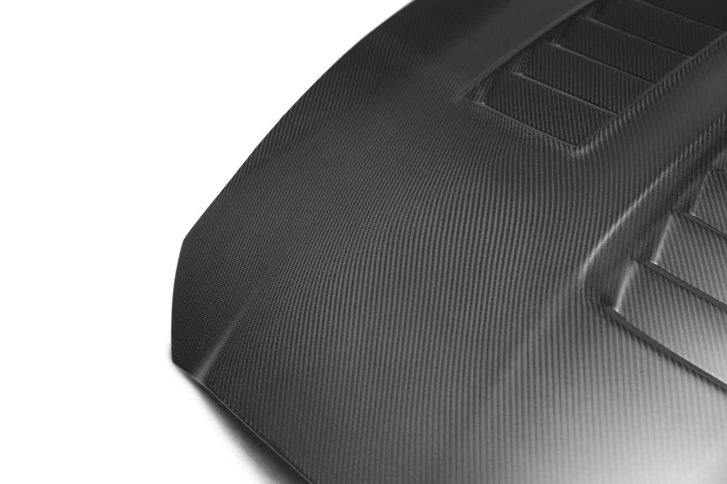 Anderson Composites 15-19 Ford Mustang Shelby GT350 Type-CR Double Sided Carbon Fiber Hood (AC-HD15FDMU350-CR-DRY)