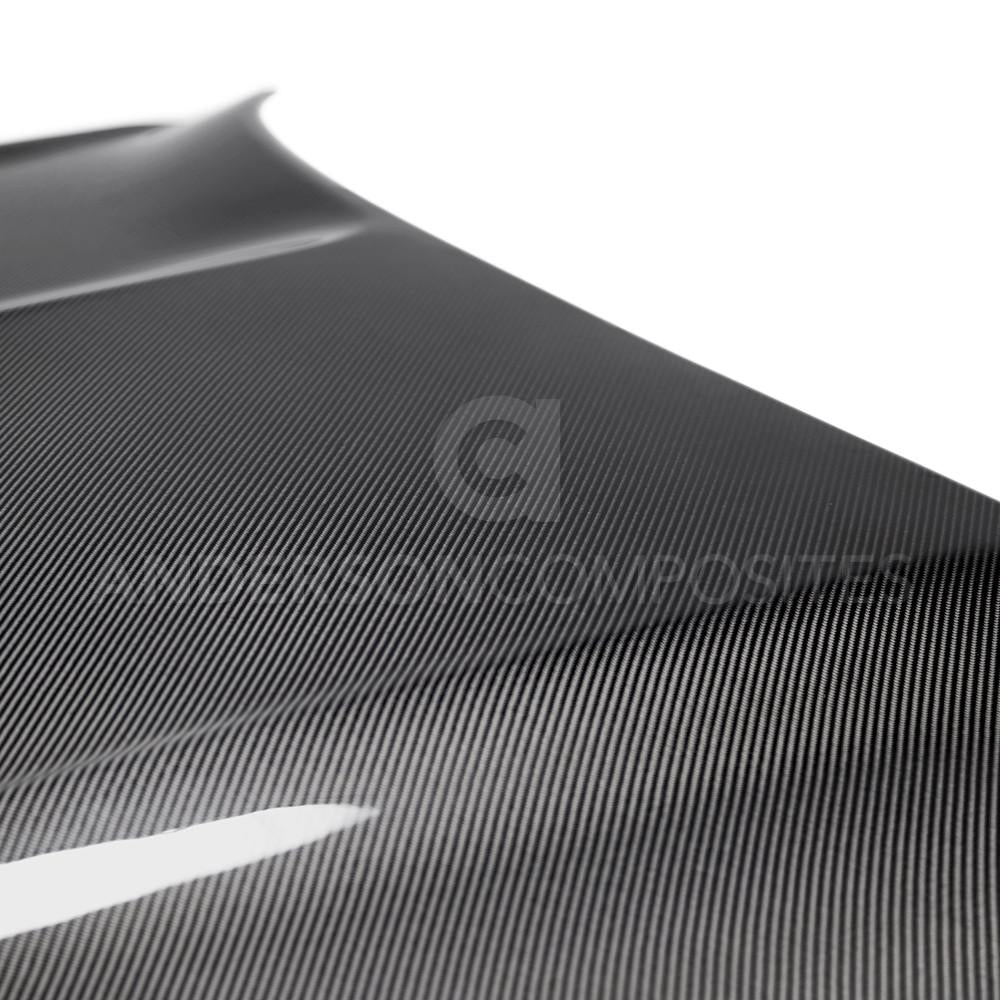 Anderson Composites Double sided carbon fiber hood for 2015-2020 Ford Mustang Shelby GT350 & GT350R  (AC-HD15FDMU350-OE-DS)