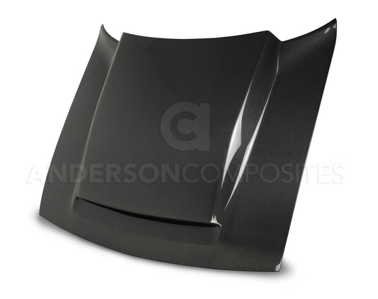 Anderson Composites Type-DP carbon fiber Demon Style cowl hood for 2018-2020 Challenger  (AC-HD18DGCHDM-KB)
