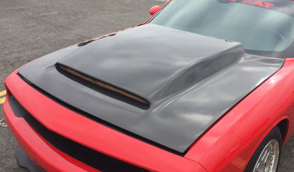 Anderson Composites Type-DP carbon fiber Demon Style cowl hood for 2018-2020 Challenger  (AC-HD18DGCHDM-KB)