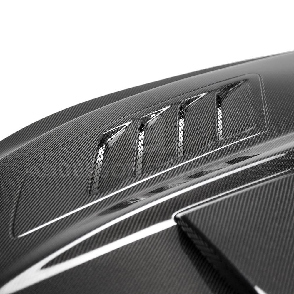 Anderson Composites Type-AB ram air double sided carbon fiber hood for 2018-2020 Ford Mustang  (AC-HD18FDMU-AB-DS)