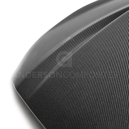Anderson Composites Type-CJ double sided carbon fiber 4 inch cowl hood for 2018-2020 Ford Mustang  (AC-HD18FDMU-CJ-DS)