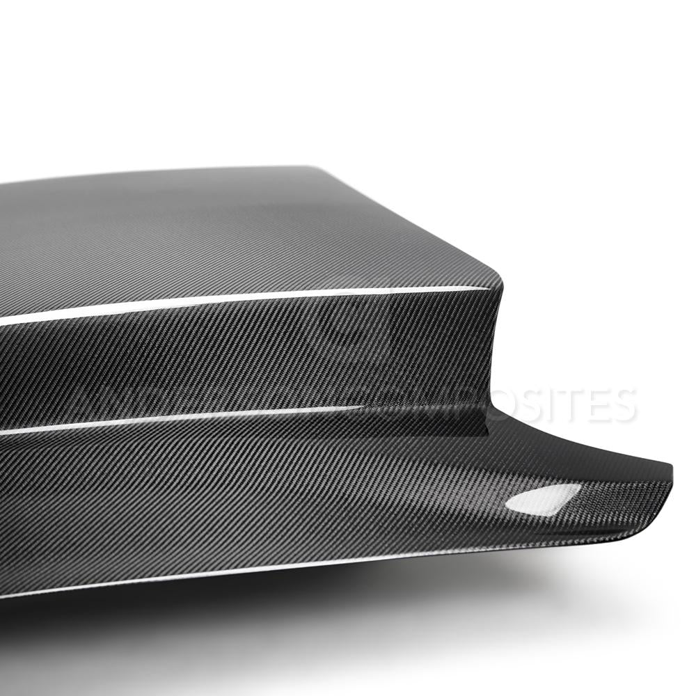Anderson Composites Type-CJ double sided carbon fiber 4 inch cowl hood for 2018-2020 Ford Mustang  (AC-HD18FDMU-CJ-DS)