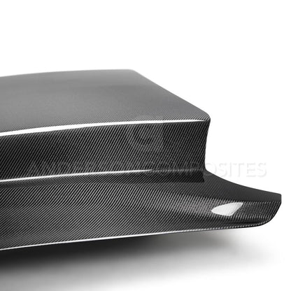 Anderson Composites Type-CJ double sided carbon fiber 4 inch cowl hood for 2018-2020 Ford Mustang  (AC-HD18FDMU-CJ-DS)