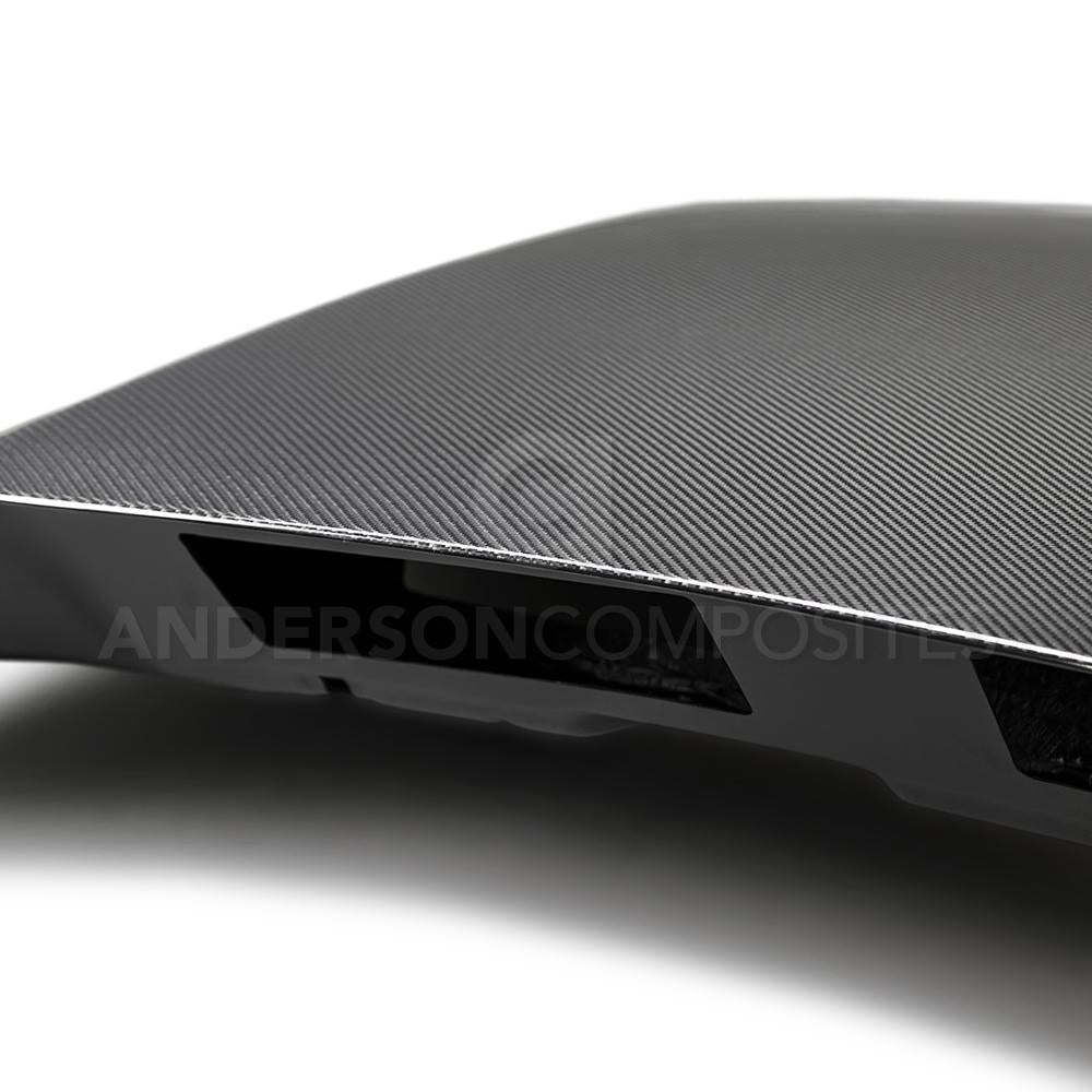 Anderson Composites Type-CJ double sided carbon fiber 4 inch cowl hood for 2018-2020 Ford Mustang  (AC-HD18FDMU-CJ-DS)