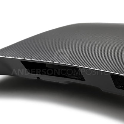 Anderson Composites Type-CJ double sided carbon fiber 4 inch cowl hood for 2018-2020 Ford Mustang  (AC-HD18FDMU-CJ-DS)