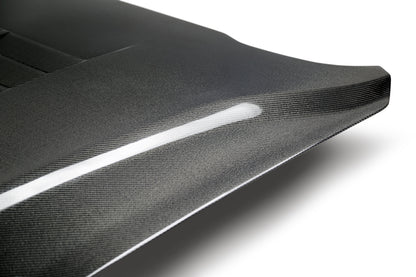 Anderson Composites Type-GT5 double sided carbon fiber hood for 2018-2020 Ford Mustang  (AC-HD18FDMU-GT5-DS)