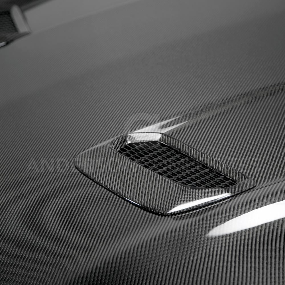 Anderson Composites Type-OE double sided carbon fiber hood for 2018-2020 Ford Mustang  (AC-HD18FDMU-OE-DS)