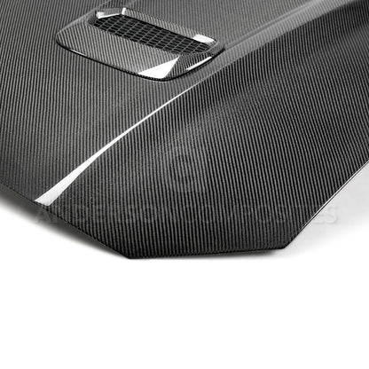 Anderson Composites Type-OE double sided carbon fiber hood for 2018-2020 Ford Mustang  (AC-HD18FDMU-OE-DS)
