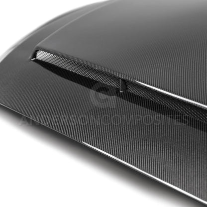 Anderson Composites Type-SN double sided carbon fiber hood for 2018-2020 Ford Mustang  (AC-HD18FDMU-SN-DS)