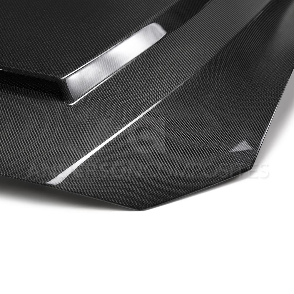 Anderson Composites Type-SN double sided carbon fiber hood for 2018-2020 Ford Mustang  (AC-HD18FDMU-SN-DS)