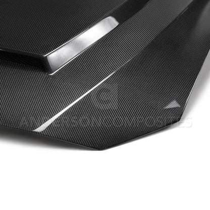 Anderson Composites Type-SN double sided carbon fiber hood for 2018-2020 Ford Mustang  (AC-HD18FDMU-SN-DS)