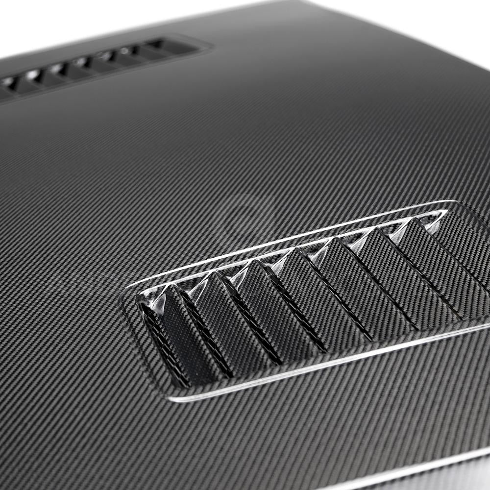 Anderson Composites Type-SN double sided carbon fiber hood for 2018-2020 Ford Mustang  (AC-HD18FDMU-SN-DS)