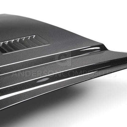 Anderson Composites Type-SN double sided carbon fiber hood for 2018-2020 Ford Mustang  (AC-HD18FDMU-SN-DS)