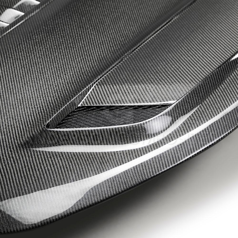 Anderson Composites 16-19 Chevrolet Camaro Double Sided Carbon Fiber Type-T2 Style Hood (AC-HD19CHCAM-T2-DS)