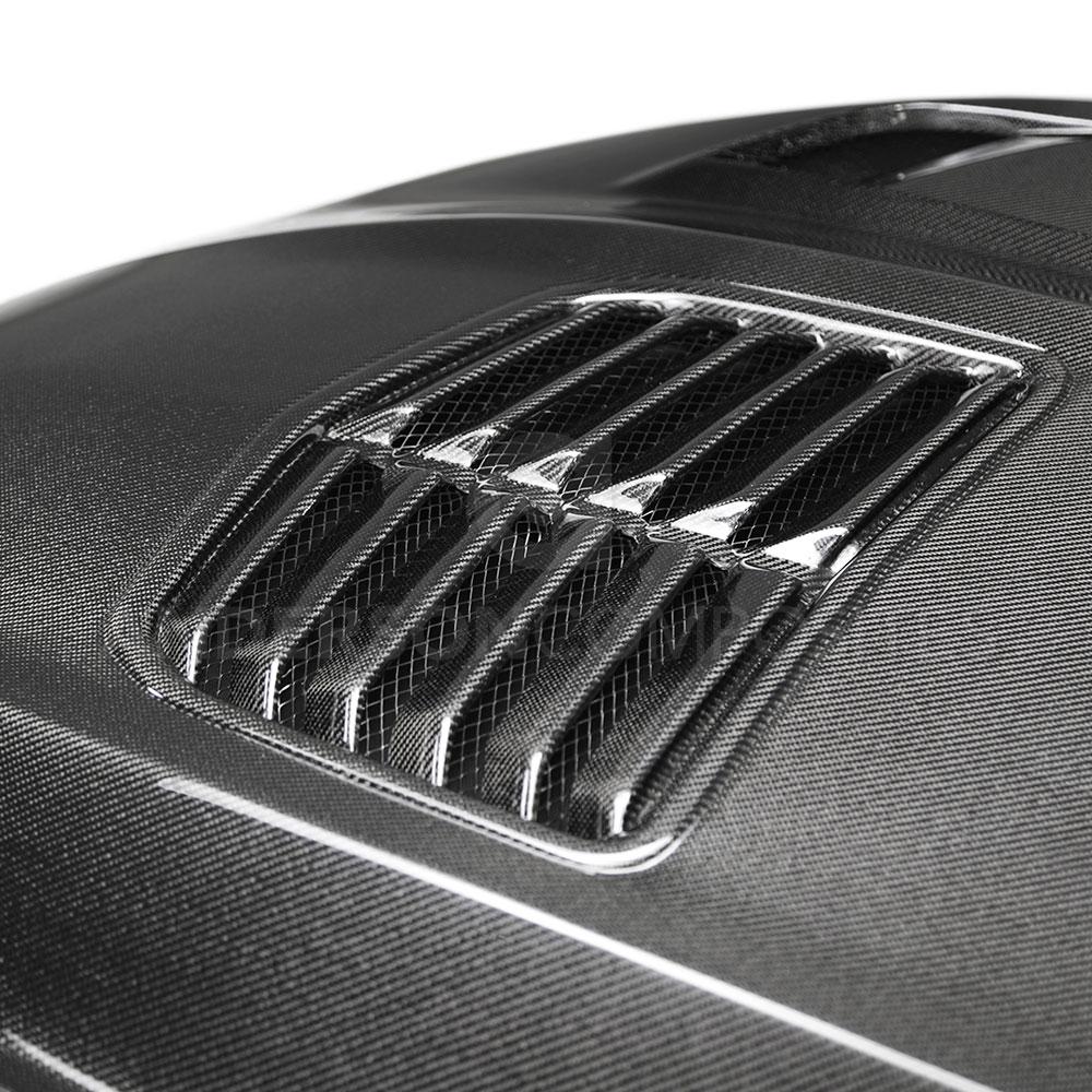Anderson Composites 16-19 Chevrolet Camaro Double Sided Carbon Fiber Type-T2 Style Hood (AC-HD19CHCAM-T2-DS)