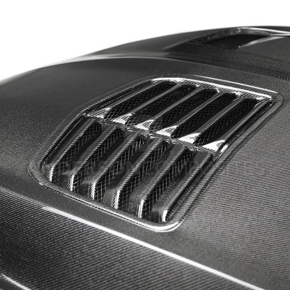 Anderson Composites 16-19 Chevrolet Camaro Double Sided Carbon Fiber Type-T2 Style Hood (AC-HD19CHCAM-T2-DS)