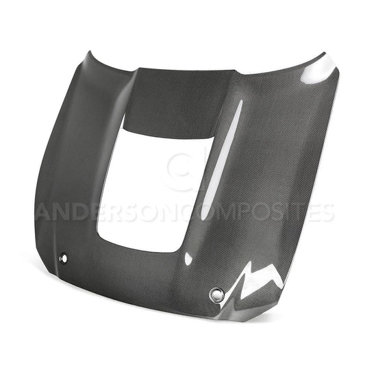 Anderson Composites 2020 Mustang Shelby GT500 Double Sided Carbon Fiber Hood (AC-HD20FDMU500-OE-DS)