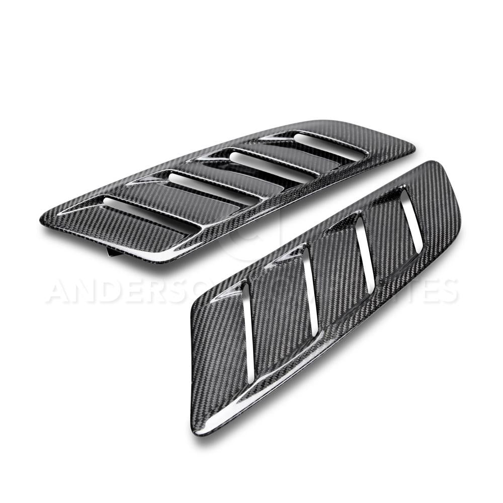 Anderson Composites Type-AB carbon fiber hood vents for 2015-2017 Ford Mustang GT  (AC-HV15FDMUGT-AB)