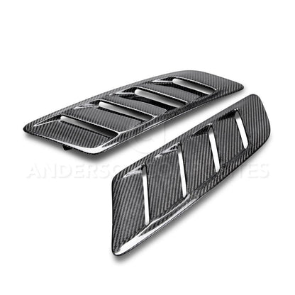 Anderson Composites Type-AB carbon fiber hood vents for 2015-2017 Ford Mustang GT  (AC-HV15FDMUGT-AB)